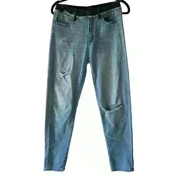 Vervet Women's Ankle Skinny Fit Distressed Denim Jeans Size 28 Blue - Picture 1 of 12